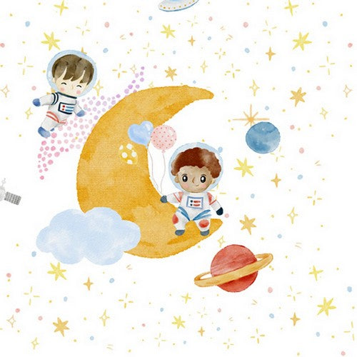 Tovagliolo fantasia 33 x 33 cm Piccolo Astronauta 3 veli