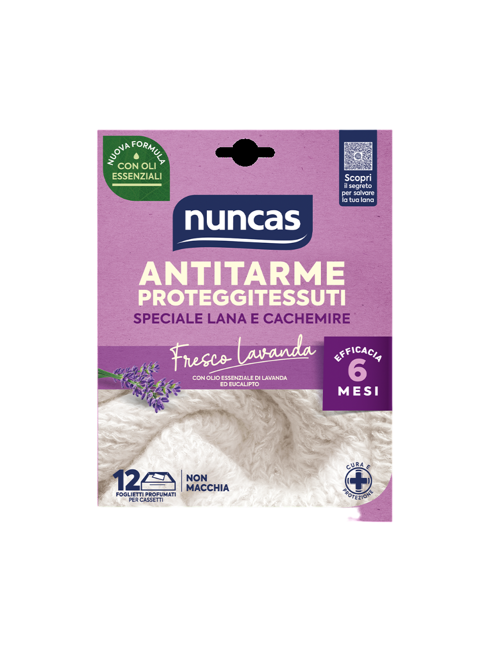 Antitarme proteggitessuti Foglietti Fresco Lavanda - 12 pezzi