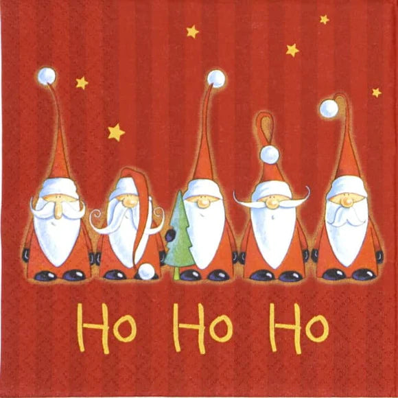 Tovagliolo fantasia 33 x 33 cm Ho Ho Ho 3 veli