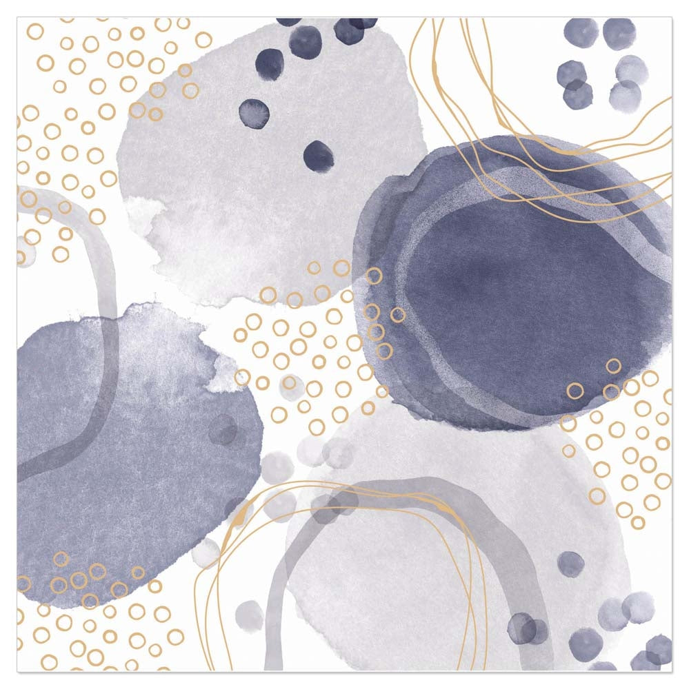 Tovagliolo fantasia 3 veli 33x33 cm Bolle indaco