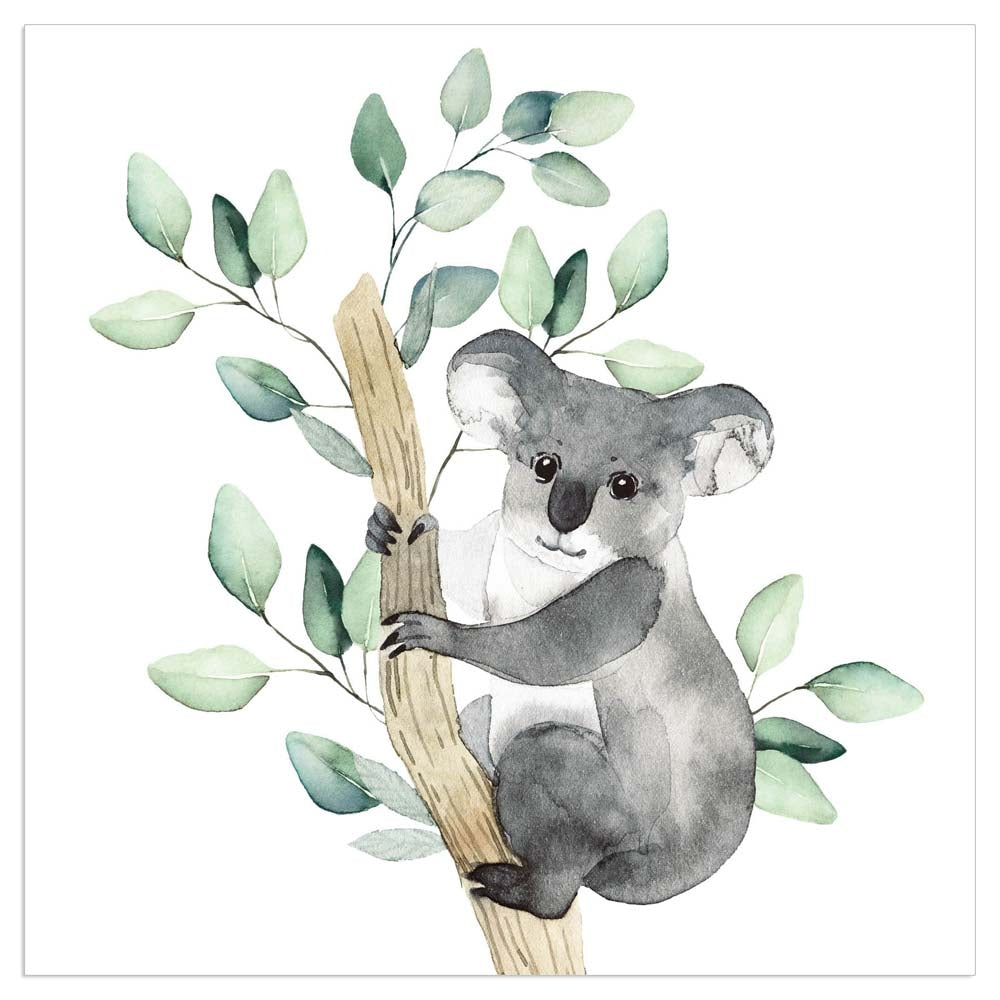 Tovagliolo fantasia 3 veli 33x33 cm Koala bianco