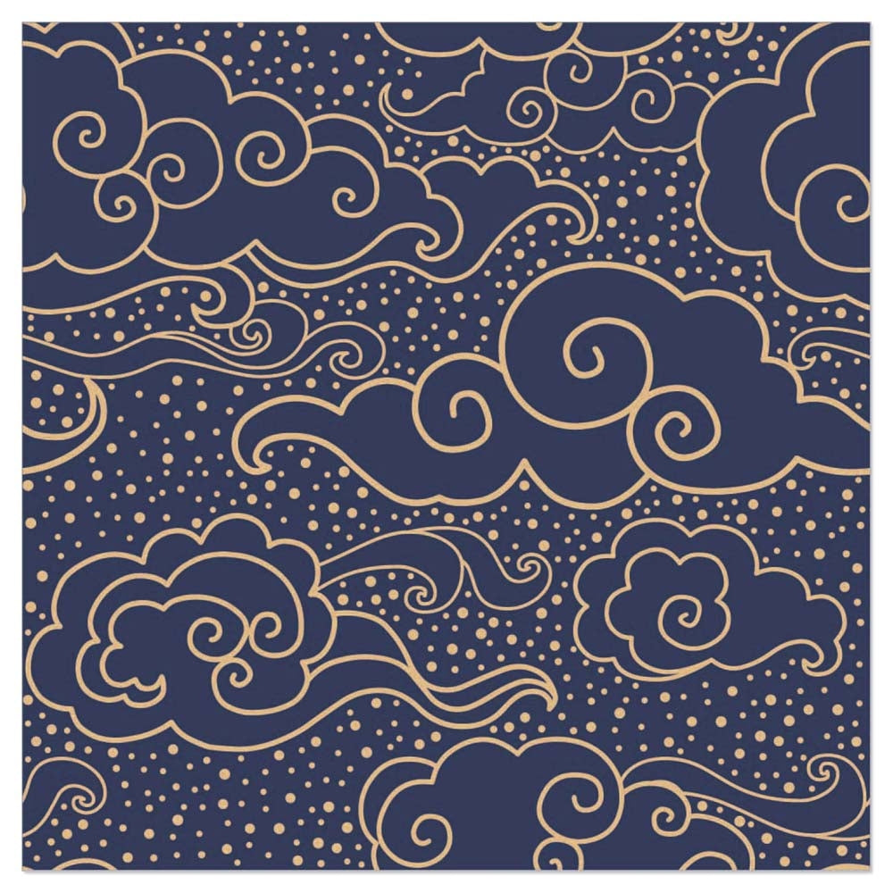 Tovagliolo fantasia 3 veli 33x33 cm Nuvole indaco