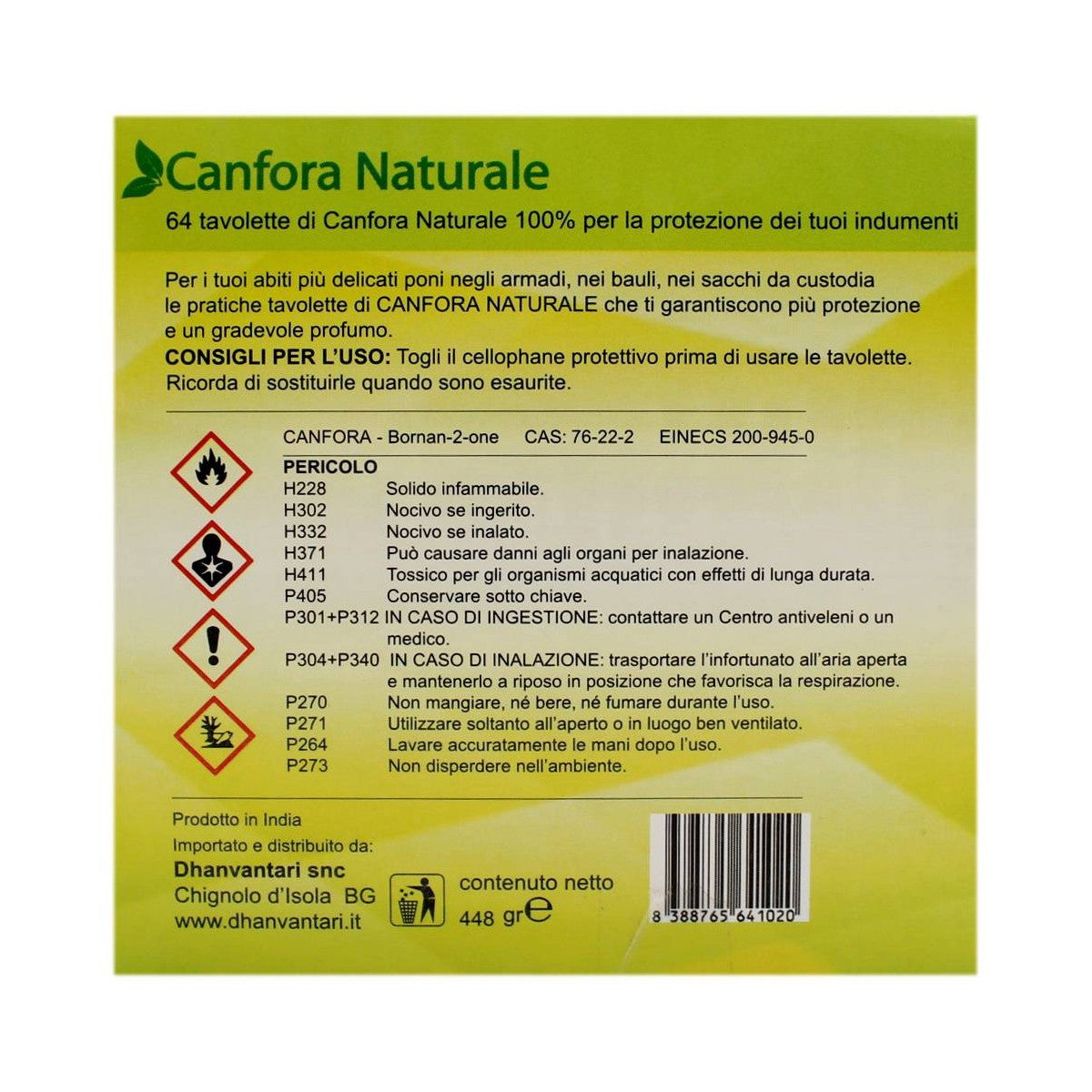Canfora naturale 100% - 16 tavolette