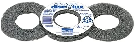 Discolux Dischi Lana Acciaio Autoadesivi 3pz - Ricambio Lucidatrice Pavimenti