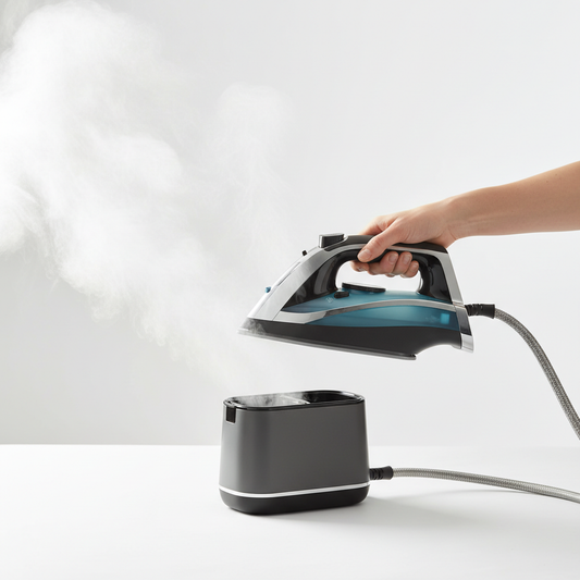Ferro da stiro a caldaia che eroga vapore