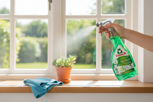 Frosch spray detergente vetri in azione