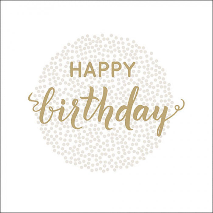 Gemusterte Serviette 33 x 33 cm 3-lagig goldfarbenes Palmblatt