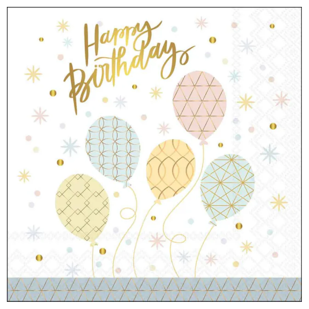 Gemusterte Serviette 33 x 33 cm 3-lagig goldfarbenes Palmblatt