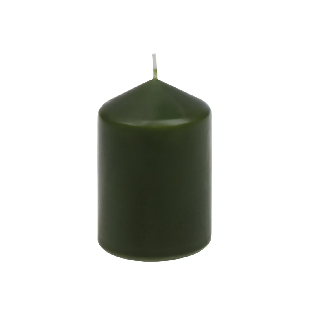 Dunkelgrüne zylindrische Kerze 100/67 mm – Detergenti Wagner