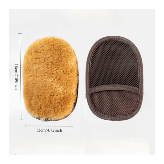 Guanto per lucidare mobili, divani in pelle e scarpe - colore scuro