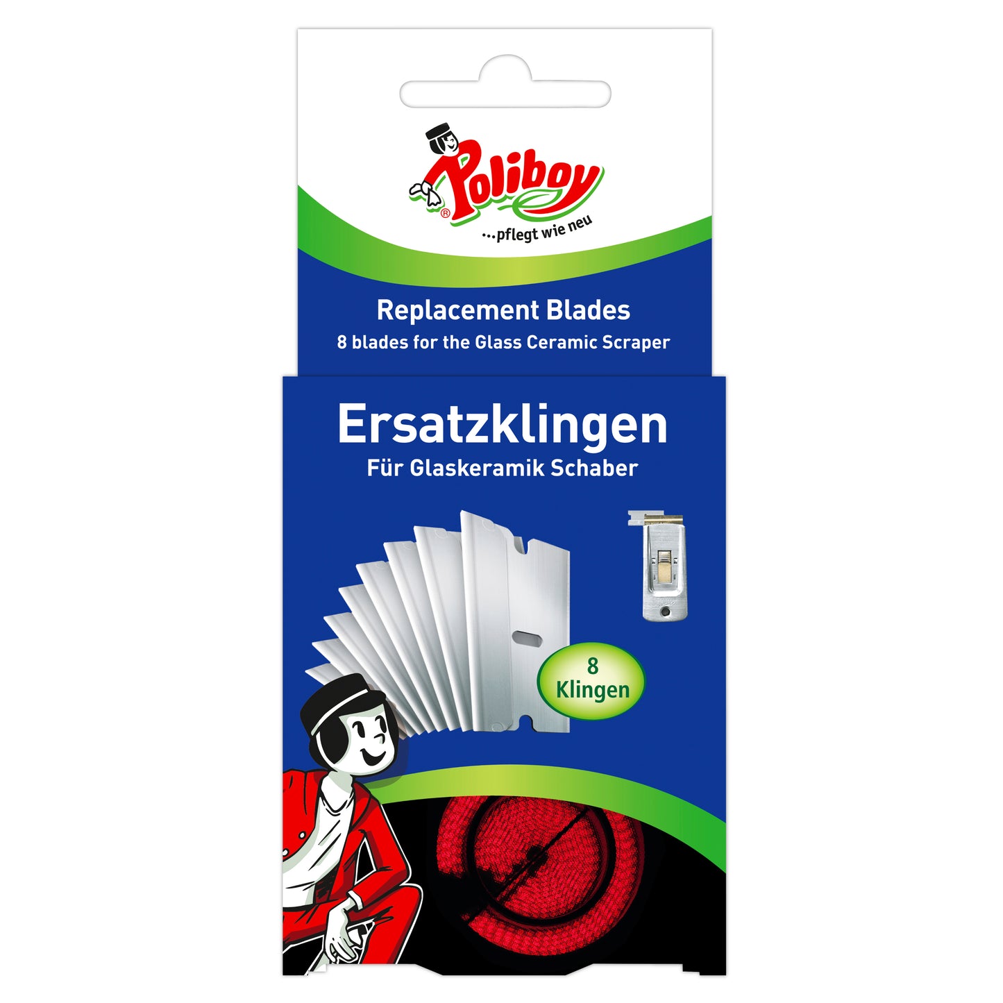 Poliboy Lame di ricambio per raschietto vetroceramica