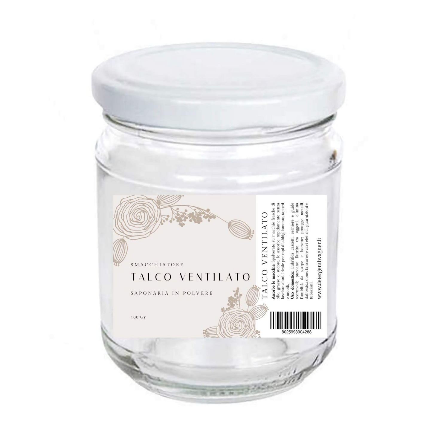 Talco ventilato - saponaria in polvere smacchiatore