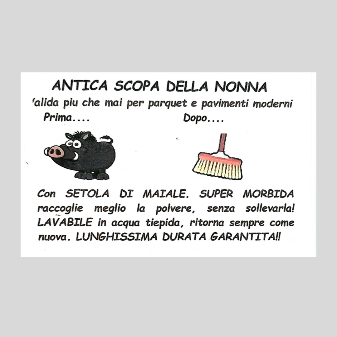 Scopa setola pura Testa di Lupo