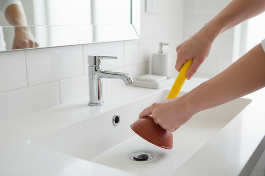 Abflussreiniger mit Saugnapf