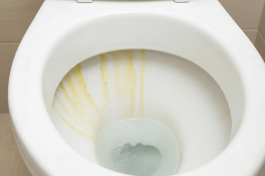 WC con striature di ruggine