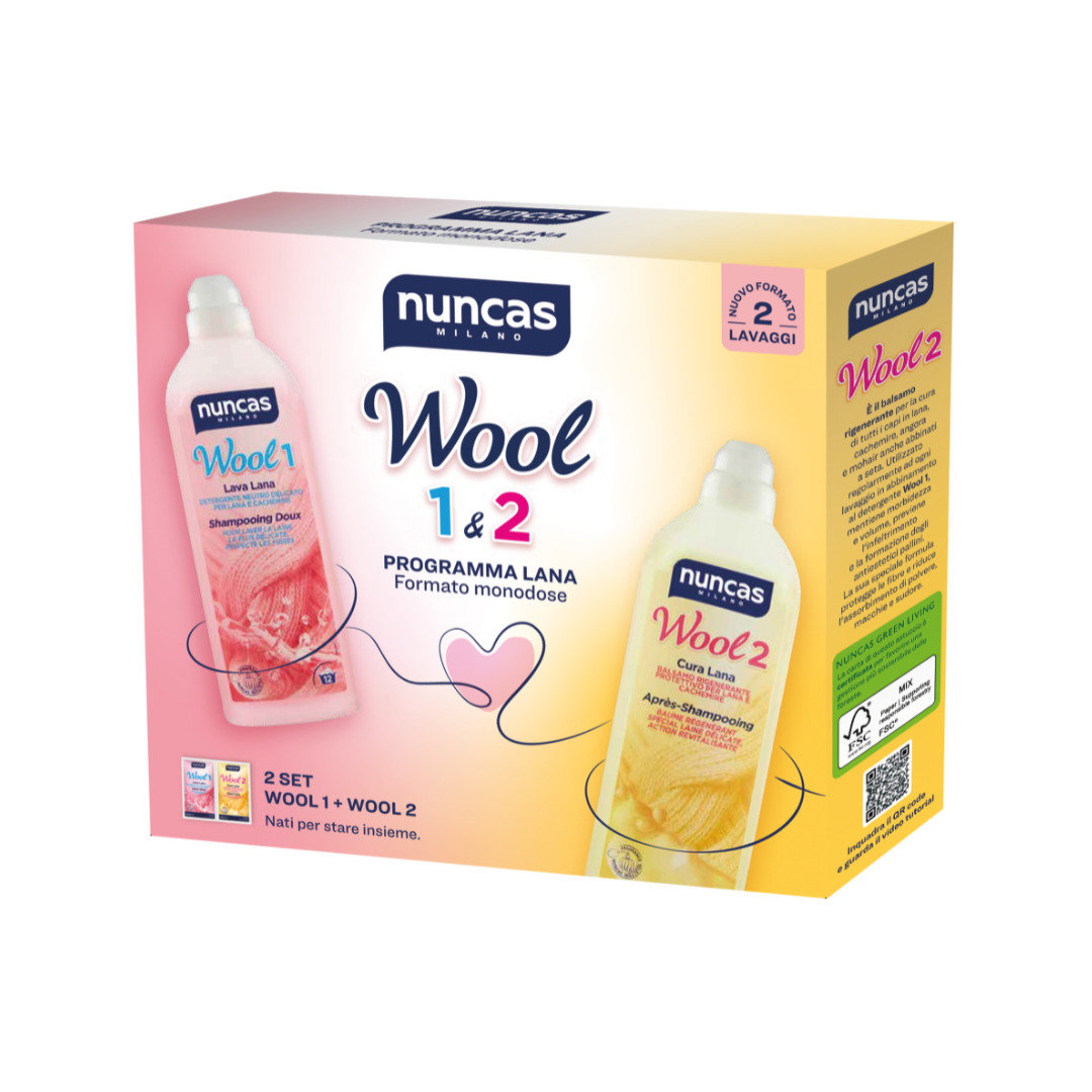 Nuncas Wool 1 e Wool 2 – Programma lana, 2 set monodose
