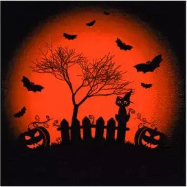 Tovagliolo fantasia 33 x 33 cm Dolcetto o Scherzetto Halloween 3 veli