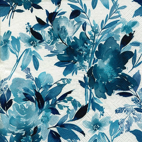Tovagliolo fantasia 33 x 33 cm Acquerello turchese 3 veli
