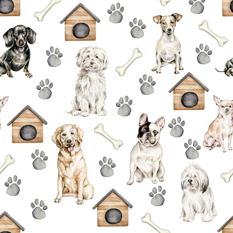 Tovagliolo fantasia 33 x 33 cm Cani da compagnia 3 veli