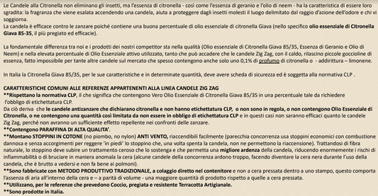 Zig Zag Citronella - Moccolo per interni