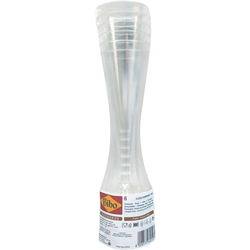 Flutes champagne trasparenti 6pz