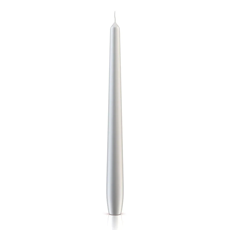 Candela conica argento 240/24 mm