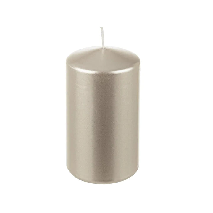 Candela cilindrica argento 100/57 mm