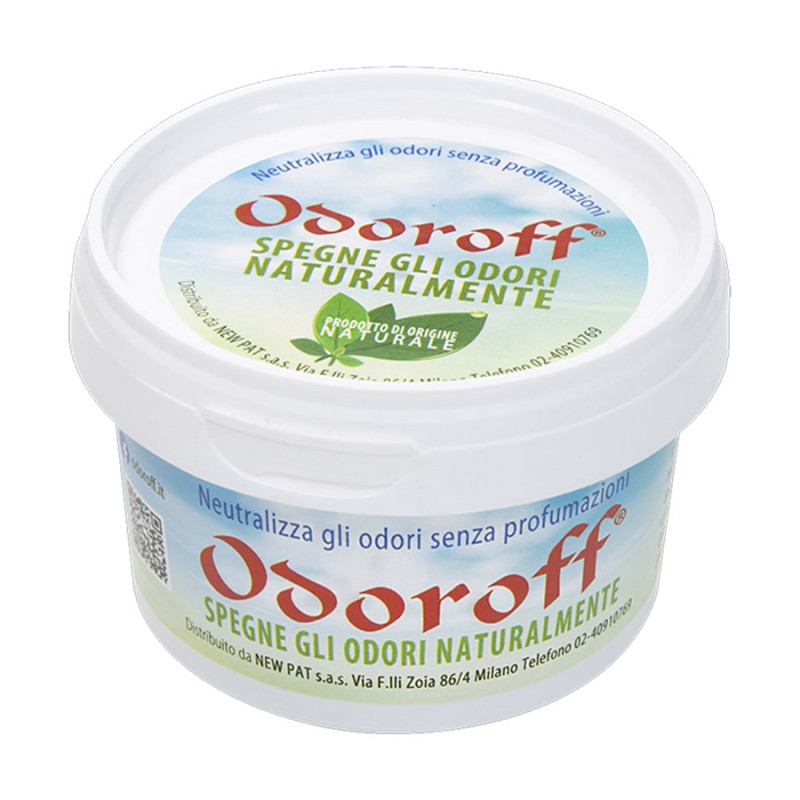 Odoroff Assorbiodore per Ambienti Cucina Frigo Bagno Lavatrice barattolo 250 gr