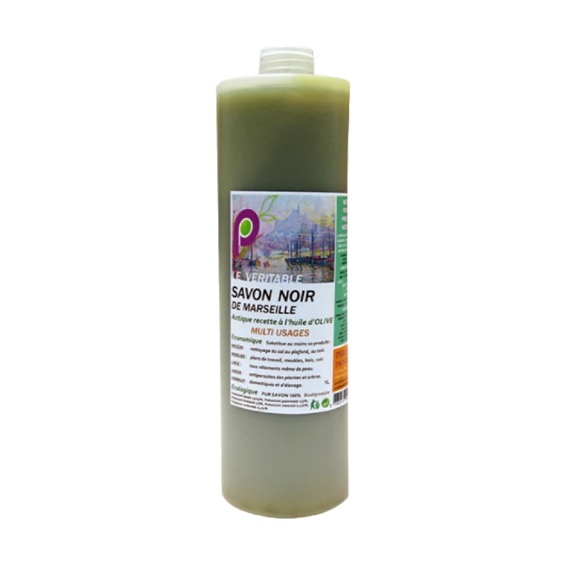 Perle de Provence Mehrzweck-Olivenschwarzseife 1lt