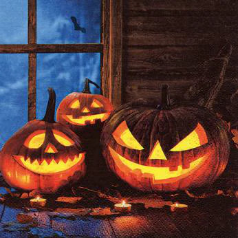 Tovagliolo fantasia 33 x 33 cm Jack O'Lantern Halloween 3 veli