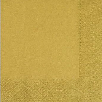Tovagliolo fantasia 33 x 33 cm Oro 3 veli