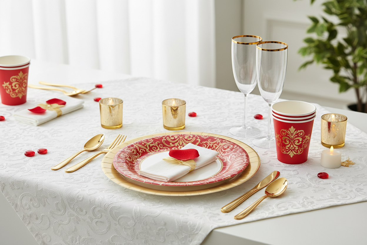 Bicchieri e piatti premium per feste