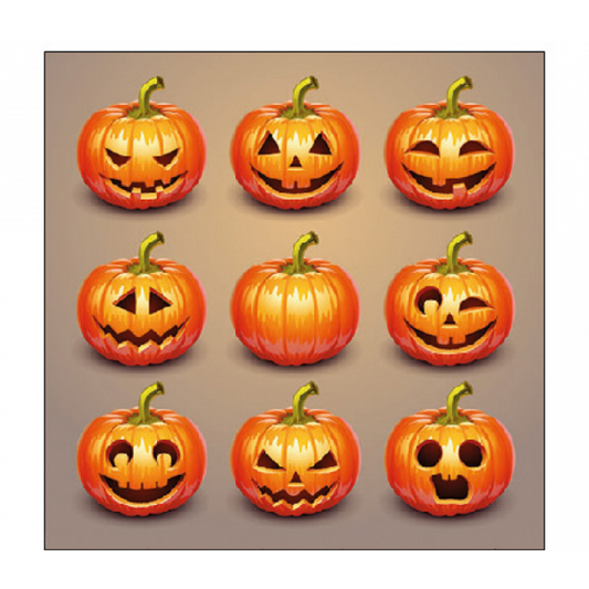 Tovagliolo fantasia 25 x 25 cm Zucche di Halloween
