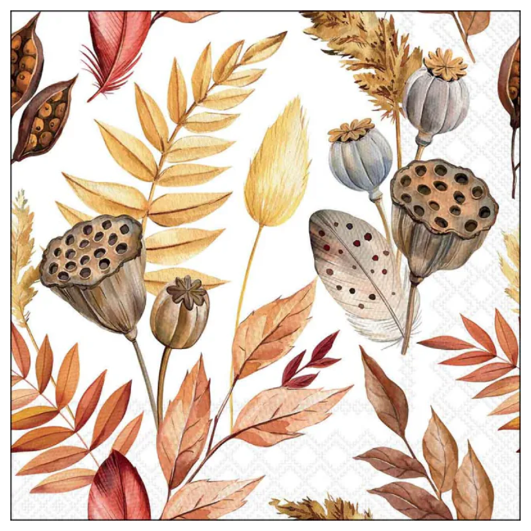 Tovagliolo fantasia 33 x 33 cm Foglie d'autunno
