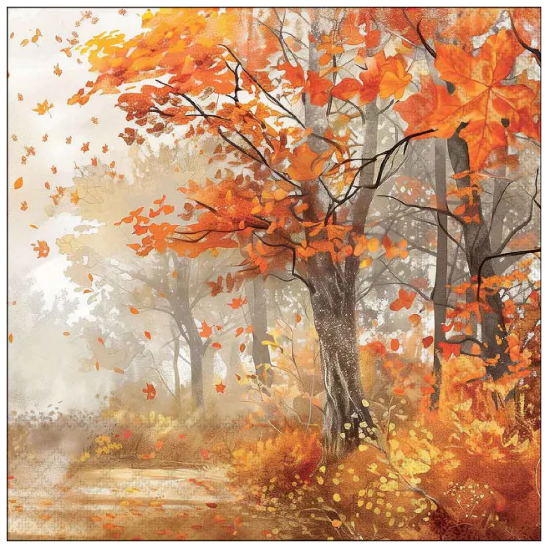 Tovagliolo fantasia 33 x 33 cm Albero autunnale