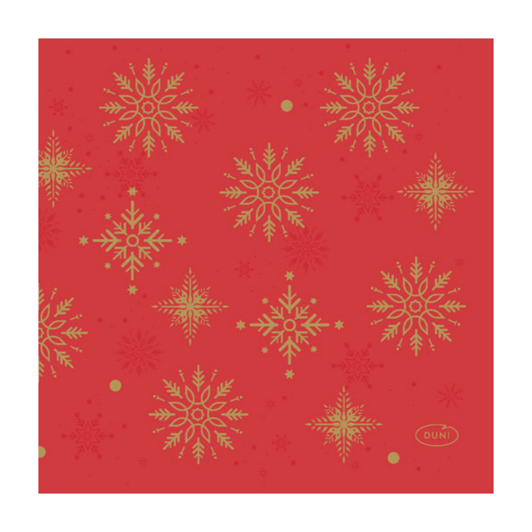 Tovagliolo cellulosa Bio 24 x 24 cm Fiocchi dorati 3 veli