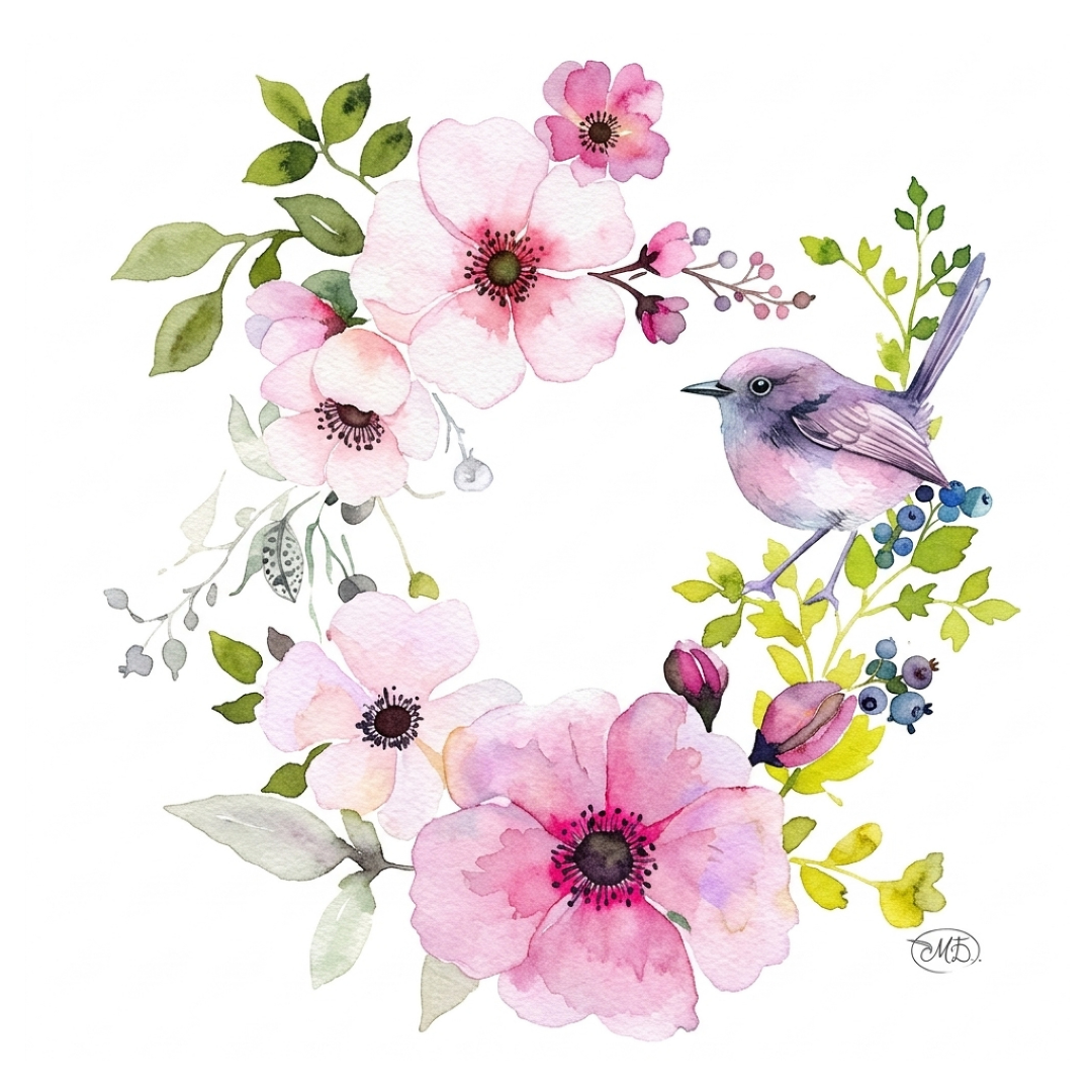 Tovagliolo cellulosa Bio 33 x 33 cm Primavera in fiore 3 veli