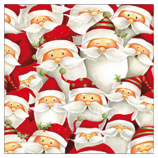 Tovagliolo fantasia 33 x 33 cm Babbo Natale divertente