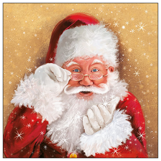 Tovagliolo fantasia 33 x 33 cm Babbo Natale