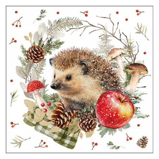 Gemusterte Serviette 33 x 33 cm Kittens and Balls 3-lagig