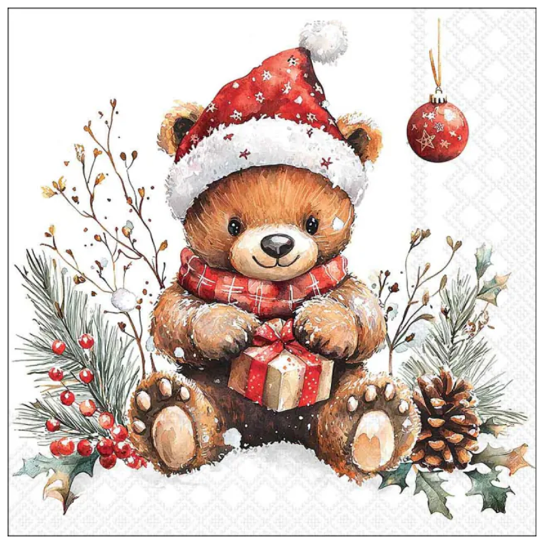 Tovagliolo fantasia 33 x 33 cm Teddy regalo