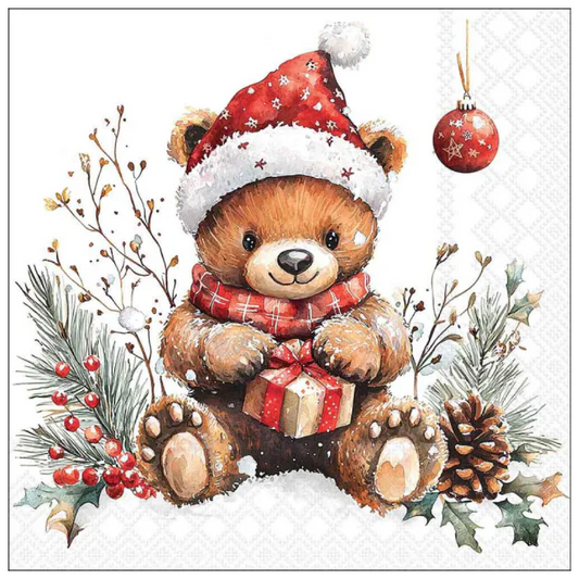 Tovagliolo fantasia 33 x 33 cm Teddy regalo