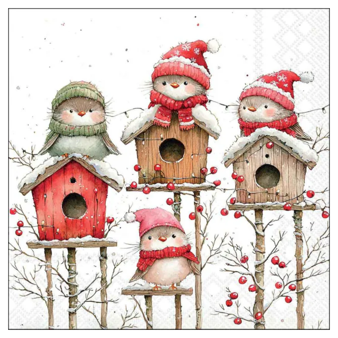 Tovagliolo fantasia 33 x 33 cm Quartetto di Natale