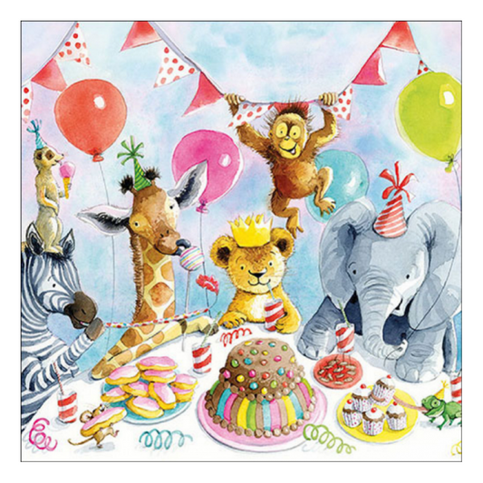 Tovagliolo fantasia 33 x 33 cm Animal Party 3 veli