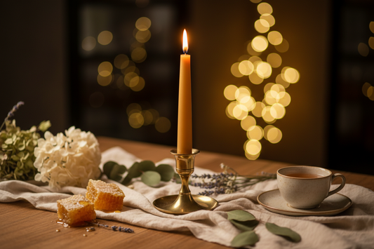 Candela conica cera d'api - lifestyle premium