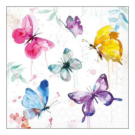 Gemusterte Serviette 33 x 33 cm Kittens and Balls 3-lagig