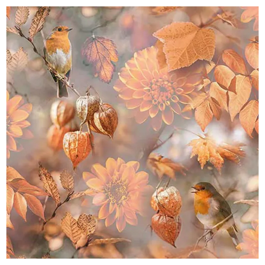 Gemusterte Serviette 33 x 33 cm Immergrüne Bäume 3-lagig