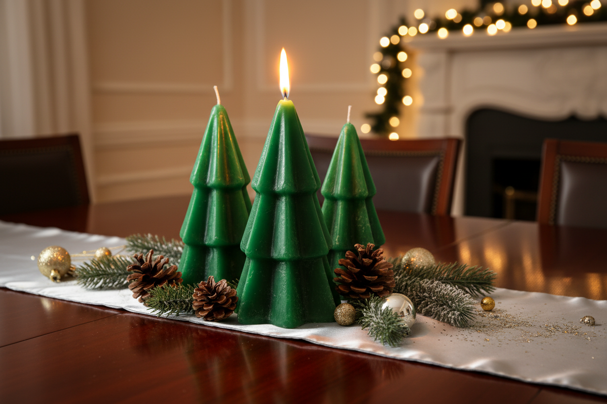 Composizione Candele Abete Verde Large