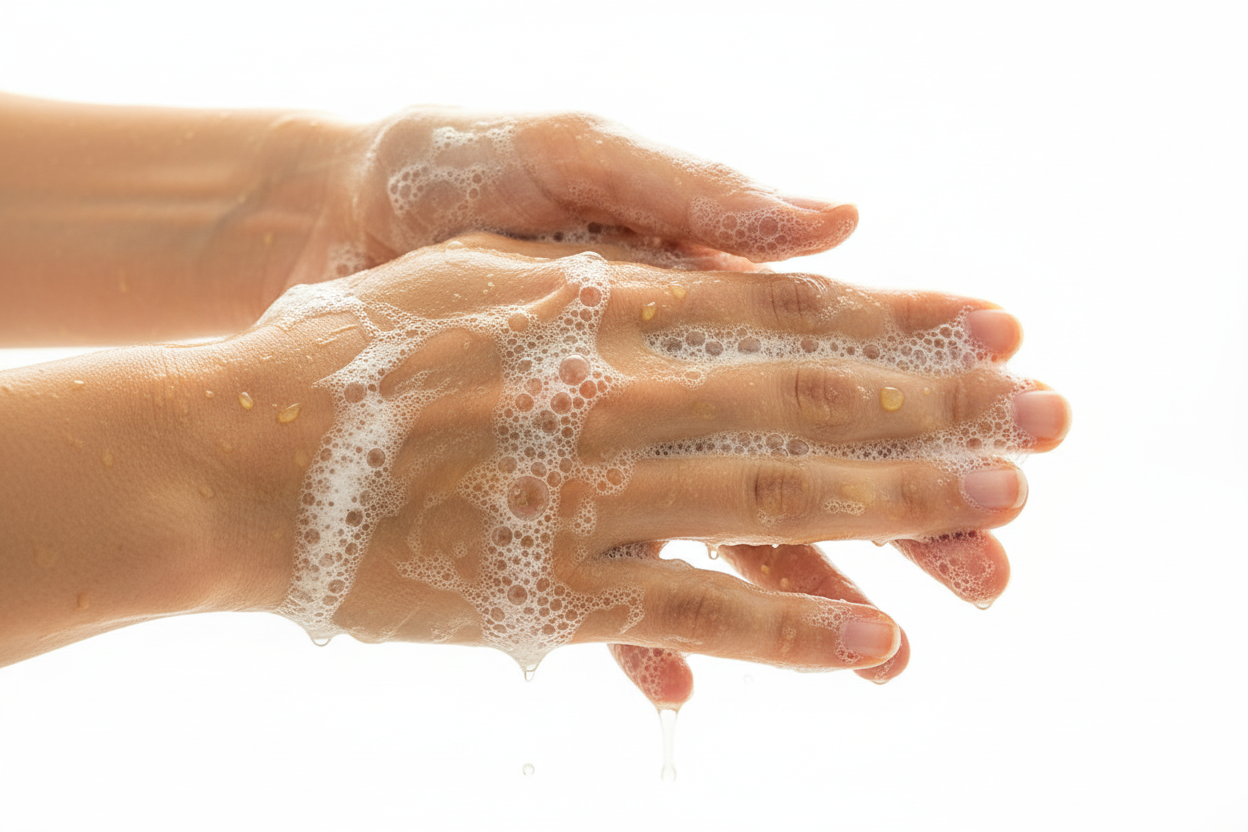 Dettaglio Mani e Schiuma