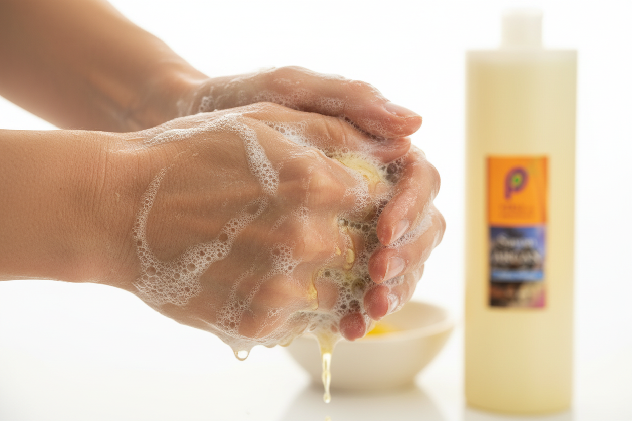 Dettaglio Mani e Schiuma